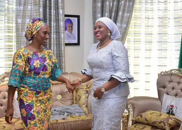 Beautiful new photo of Aisha Buhari and Dolapo Osinbajo
